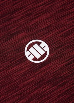 Men's T-Shirt Casual Sport Small Logo - Burgundy Melange