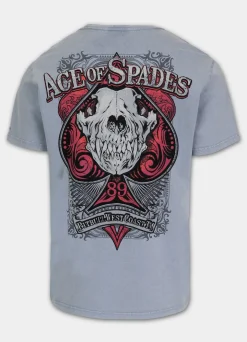 Men's T-Shirt Denim Washed ACE OF SPADES II - Blue