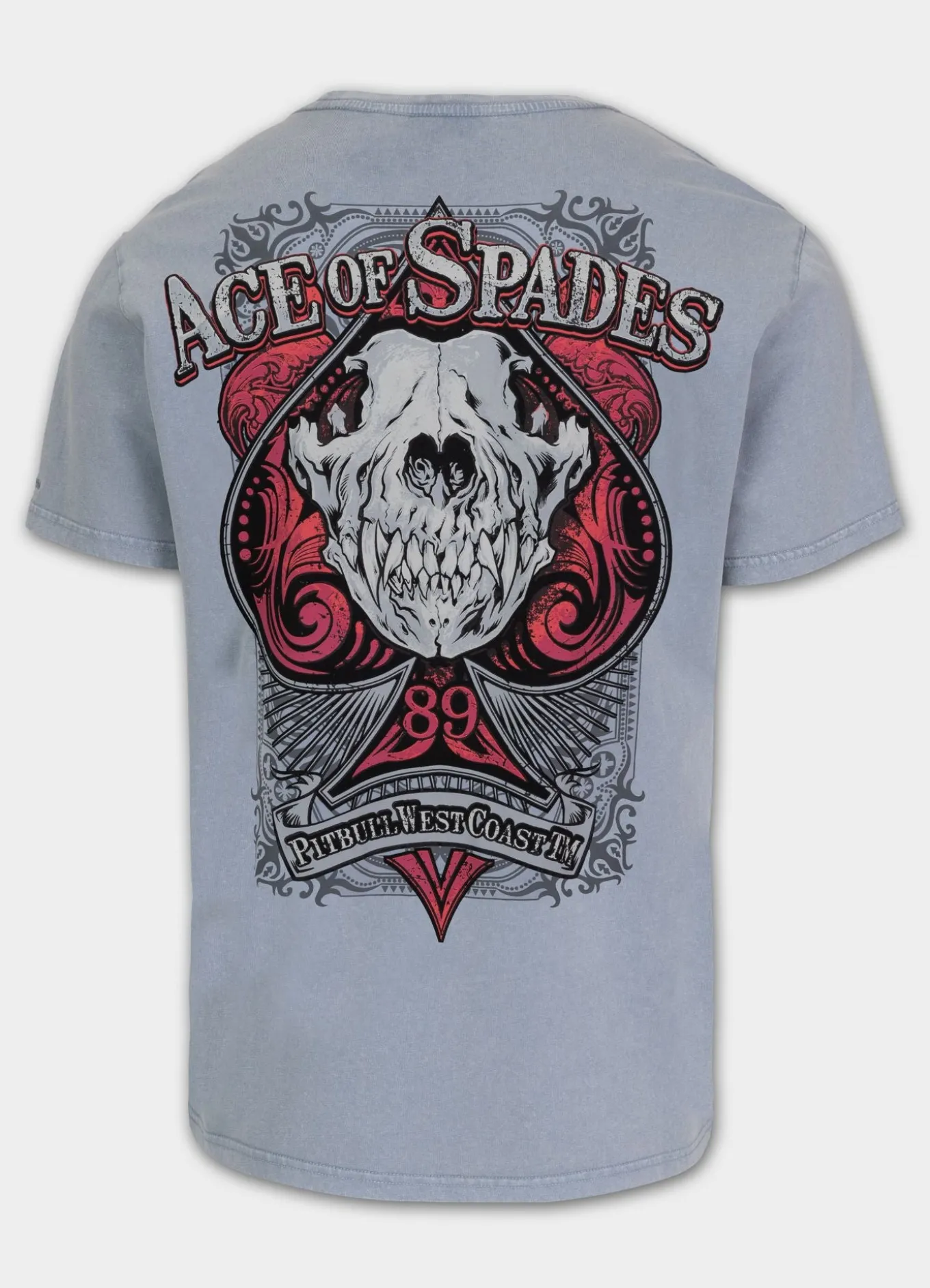 Men's T-Shirt Denim Washed ACE OF SPADES II - Blue