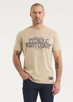Men's T-Shirt Denim Washed ACE OF SPADES II - Sand