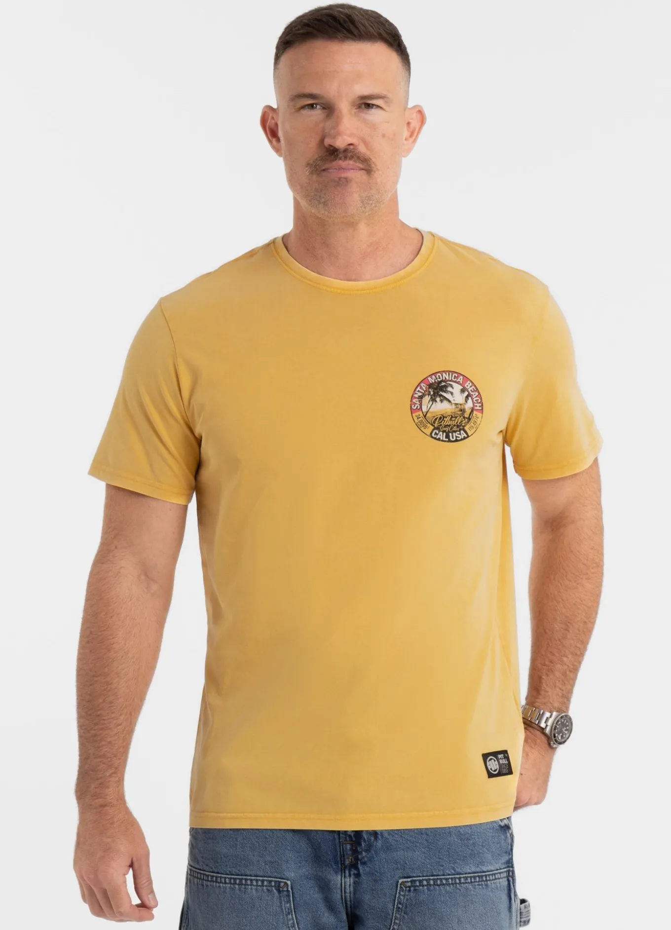 Men's T-Shirt Denim Washed OCEANSIDE - Yellow
