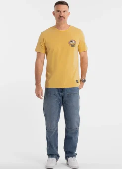 Men's T-Shirt Denim Washed OCEANSIDE - Yellow
