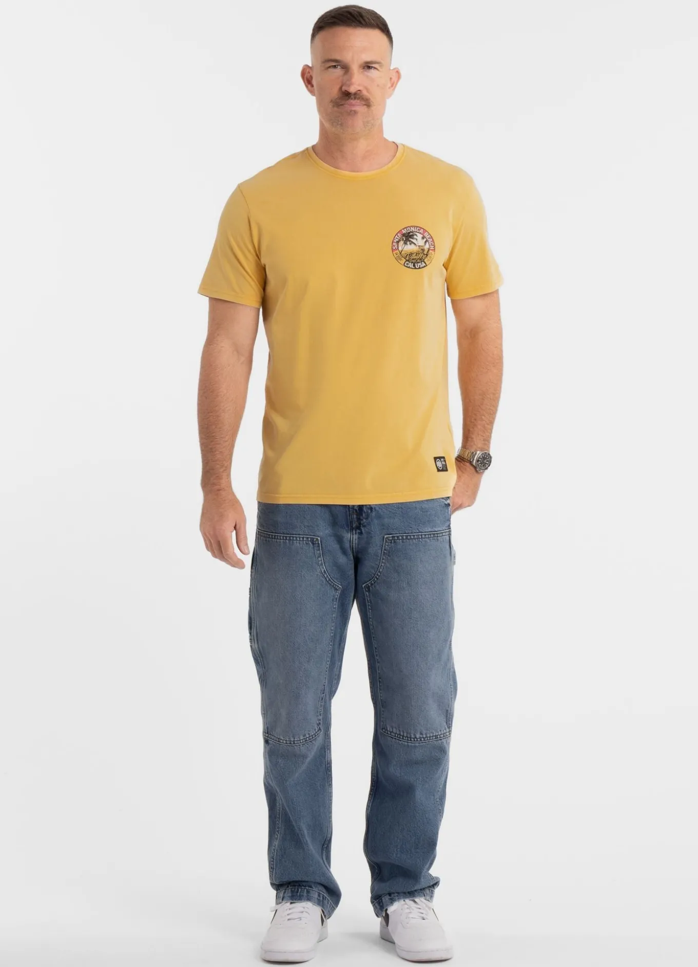 Men's T-Shirt Denim Washed OCEANSIDE - Yellow