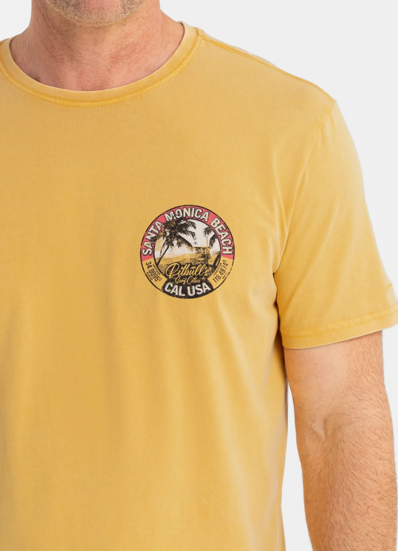 Men's T-Shirt Denim Washed OCEANSIDE - Yellow