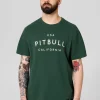 Men's T-Shirt Garment Washed USA CAL - Dark green