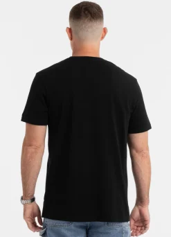 Men's T-Shirt Garment Washed USA CAL - Black