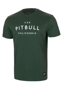 Men's T-Shirt Garment Washed USA CAL - Dark green