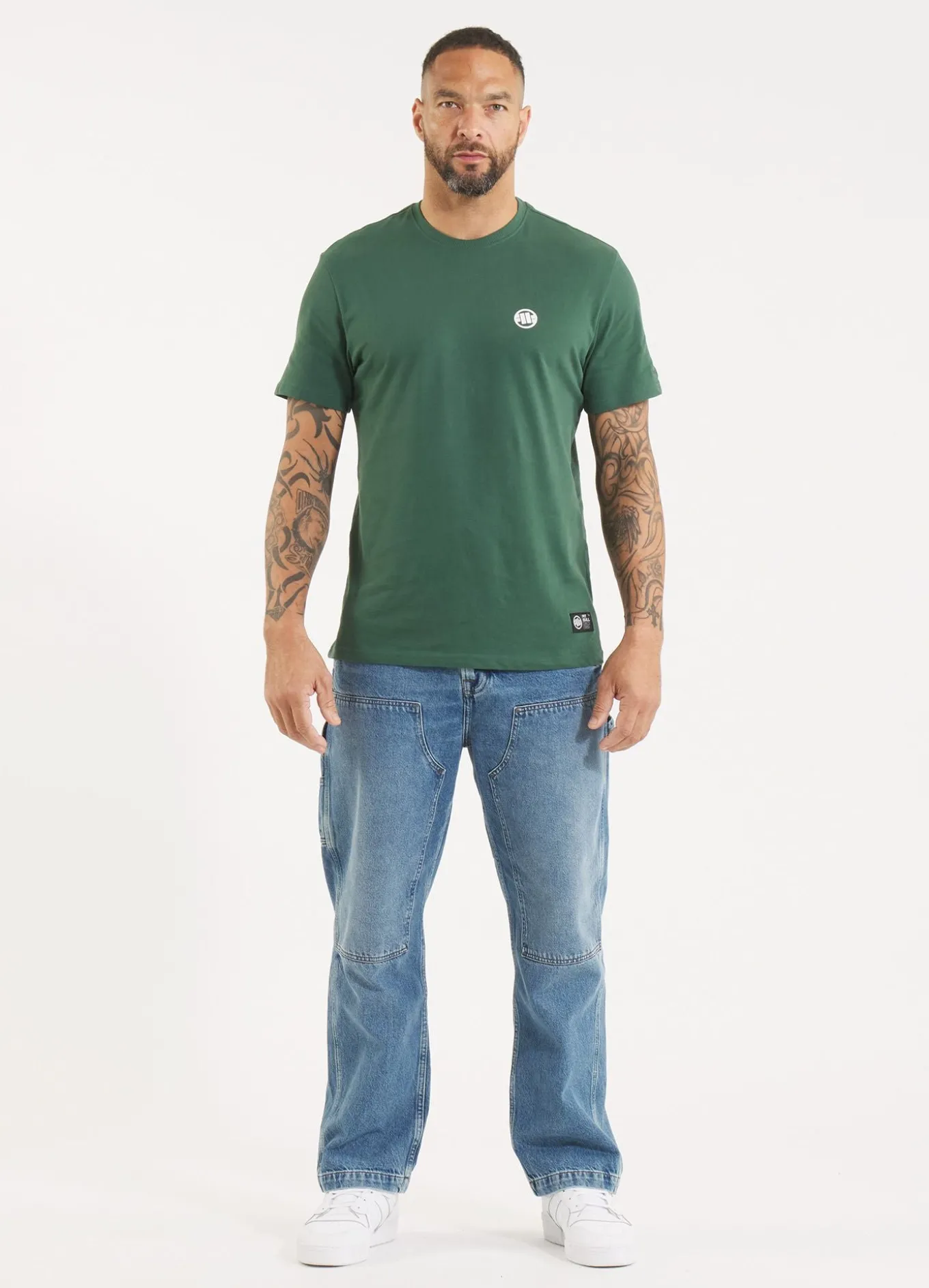 Men's T-Shirt Garment Washed SMALL LOGO - Olive