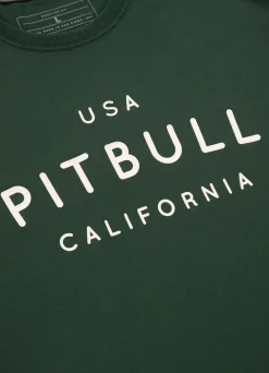 Men's T-Shirt Garment Washed USA CAL - Dark green