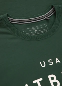 Men's T-Shirt Garment Washed USA CAL - Dark green