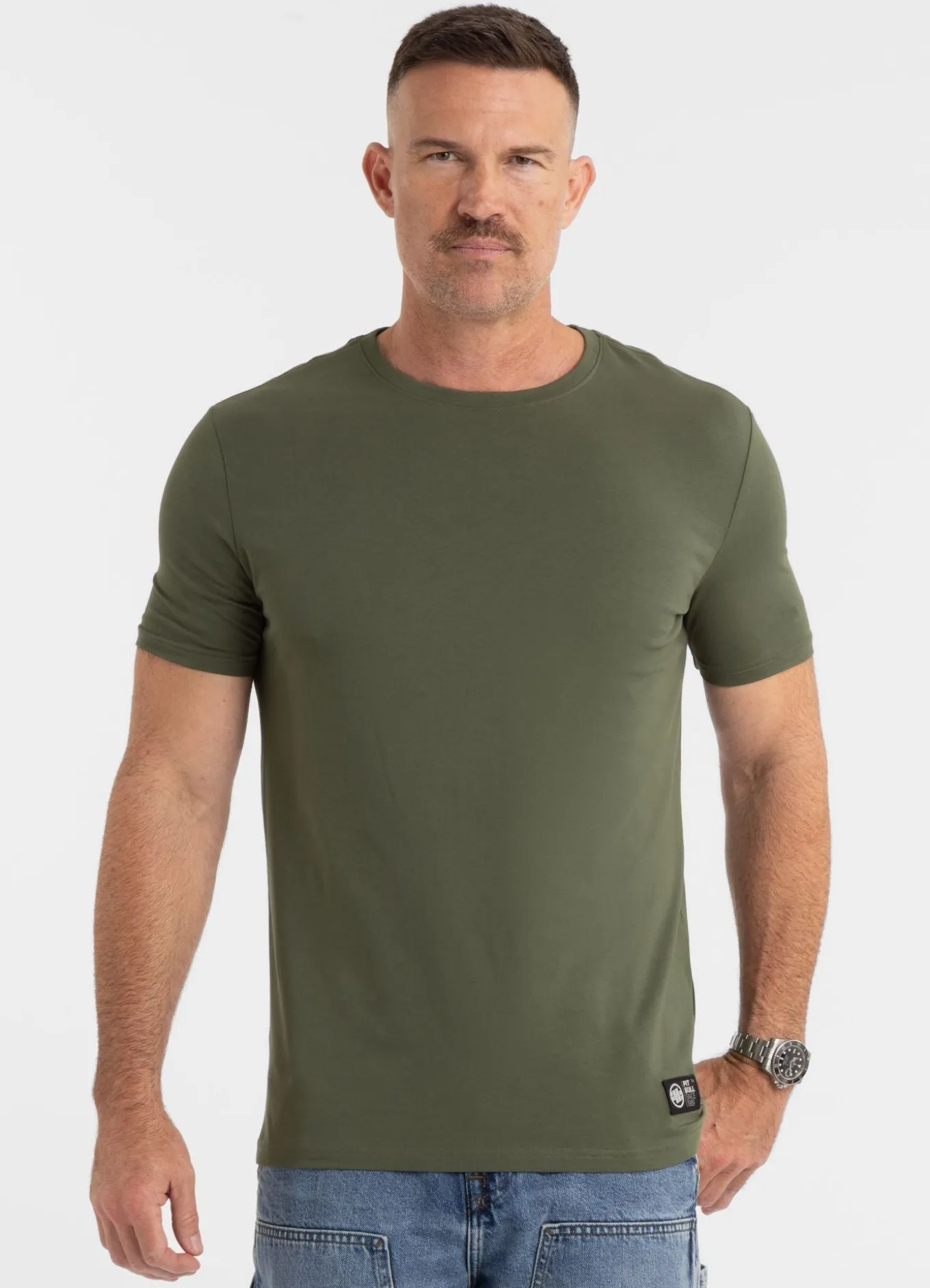 Men's T-Shirt Slim Fit NO LOGO - Olive