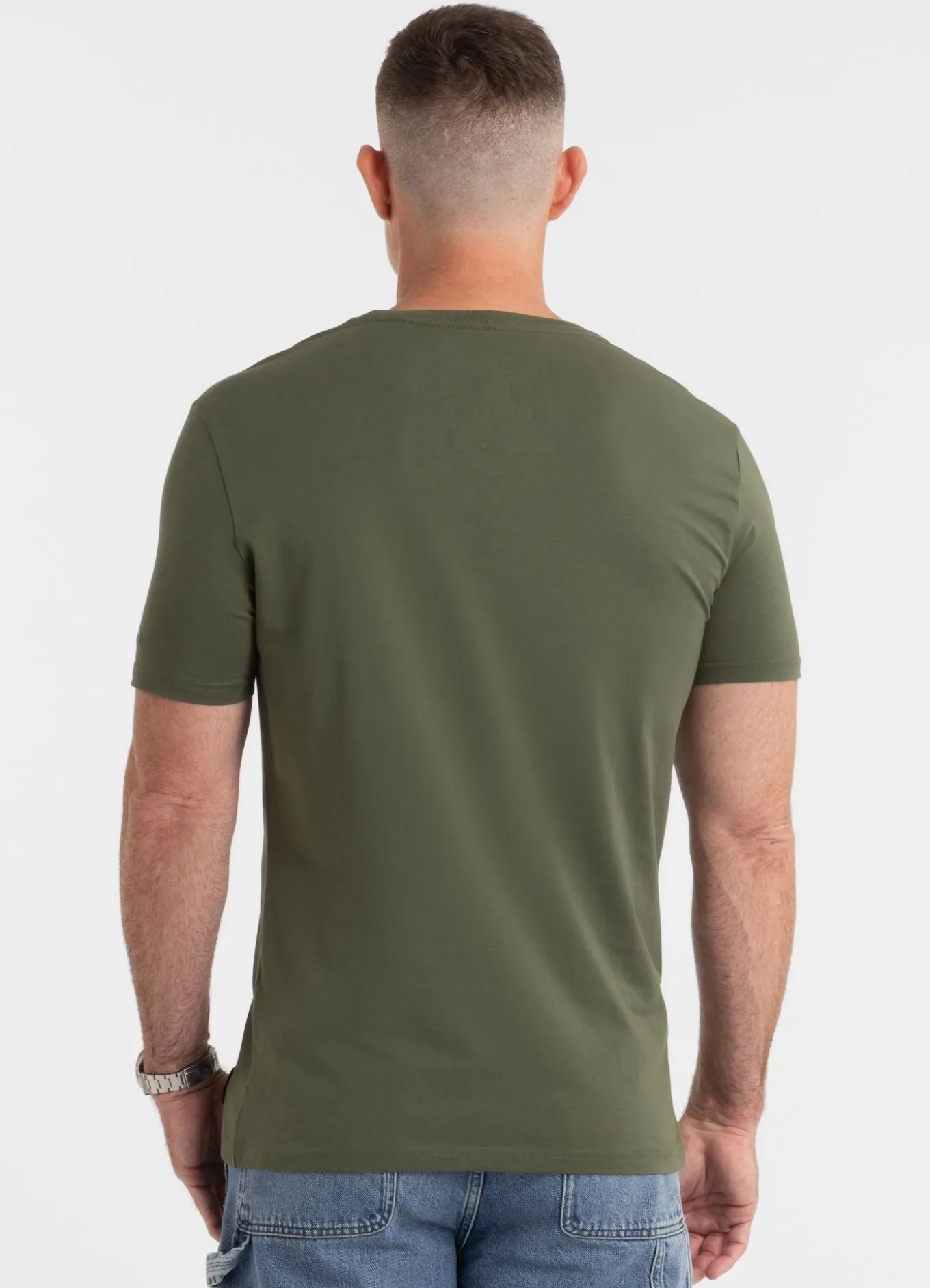Men's T-Shirt Slim Fit NO LOGO - Olive