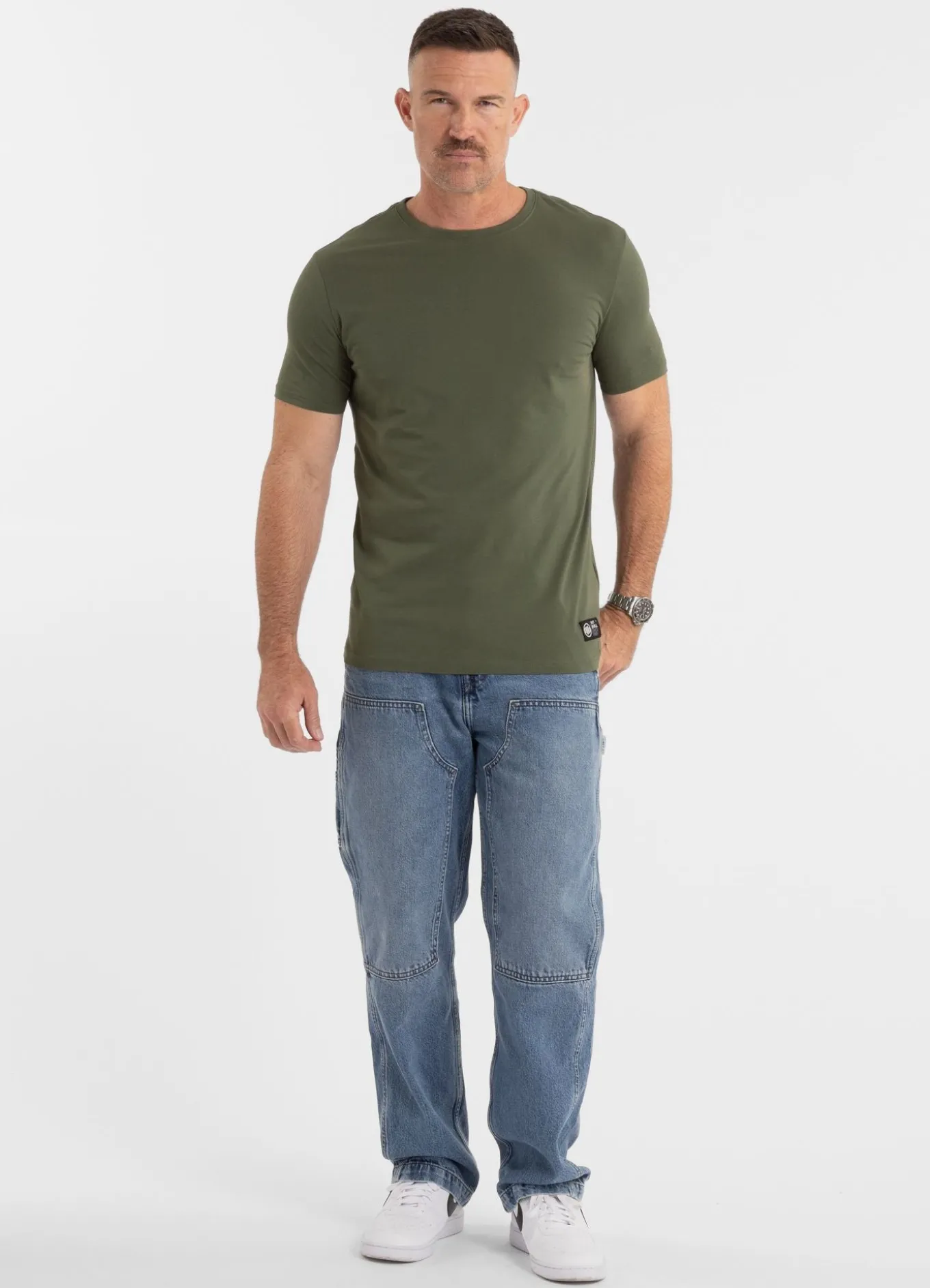 Men's T-Shirt Slim Fit NO LOGO - Olive