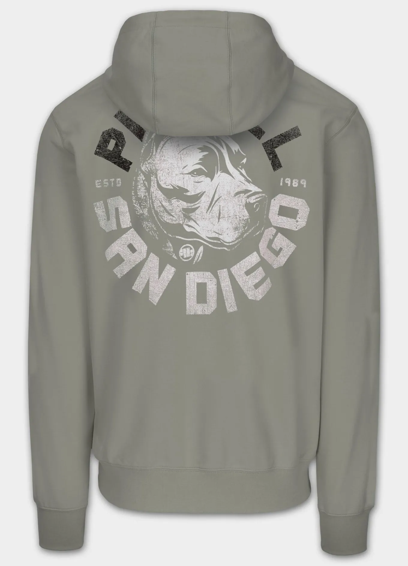 Men's Zip-up hoodie DOG SD - Dusty Salvia