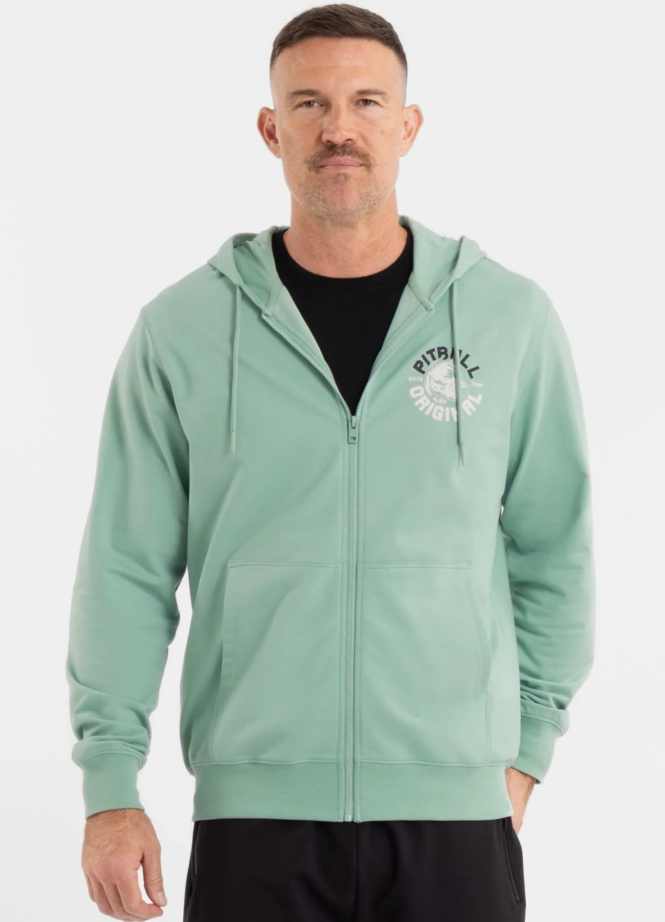 Men's Zip-up hoodie DOG SD - Mint