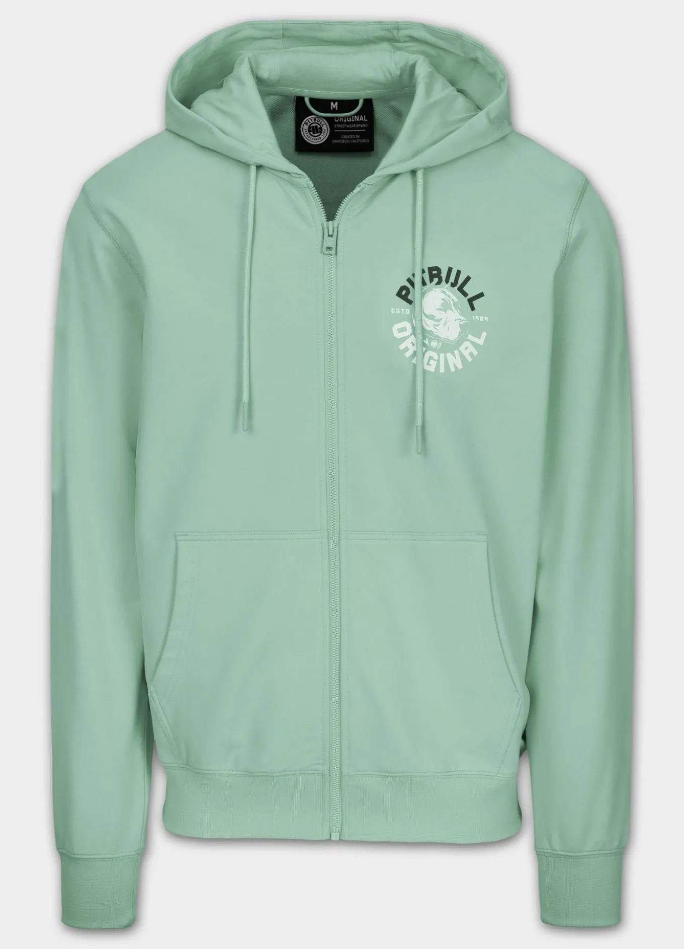 Men's Zip-up hoodie DOG SD - Mint