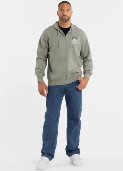 Men's Zip-up hoodie DOG SD - Dusty Salvia