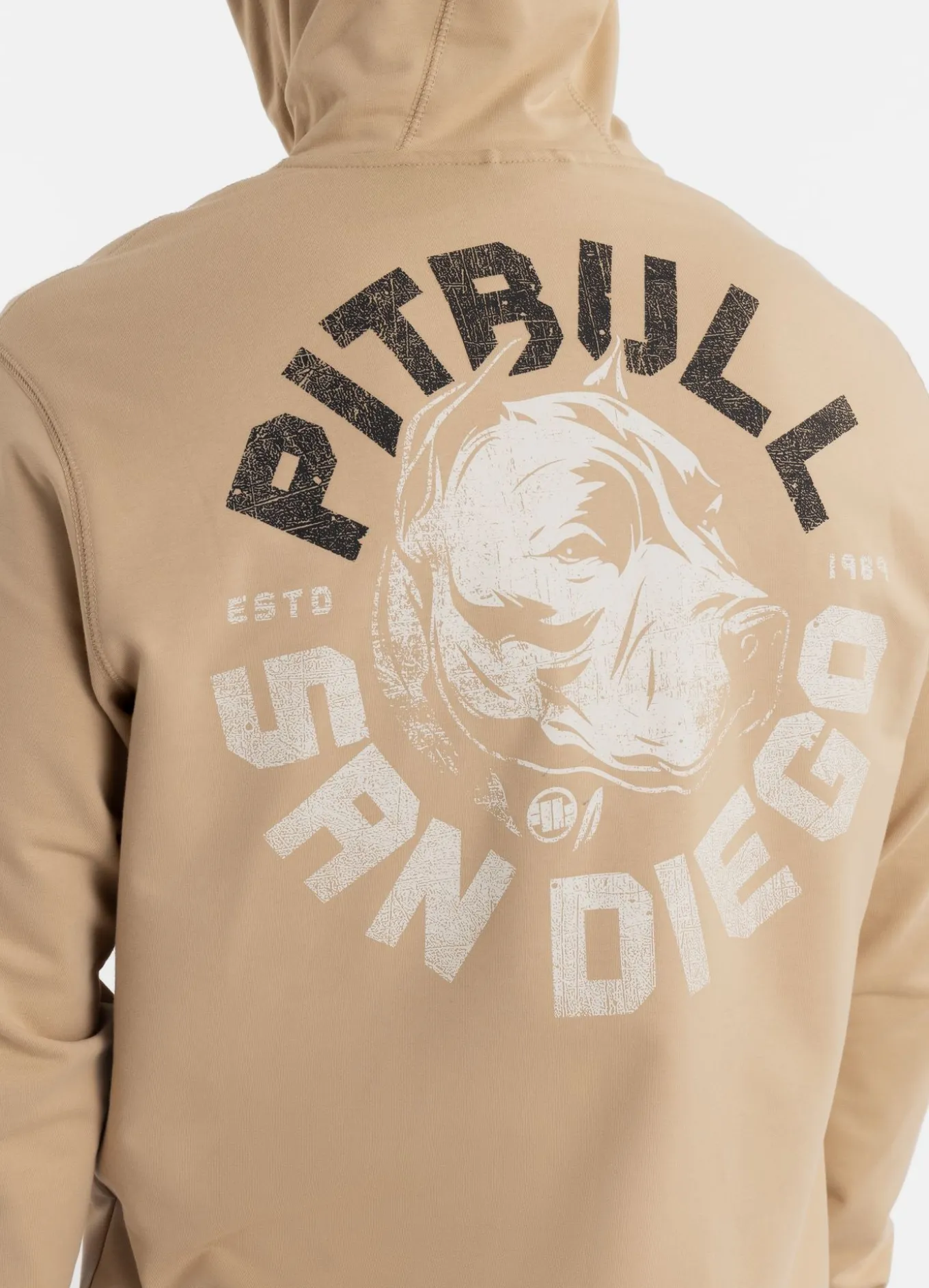 Men's Zip-up hoodie DOG SD - Light Sand