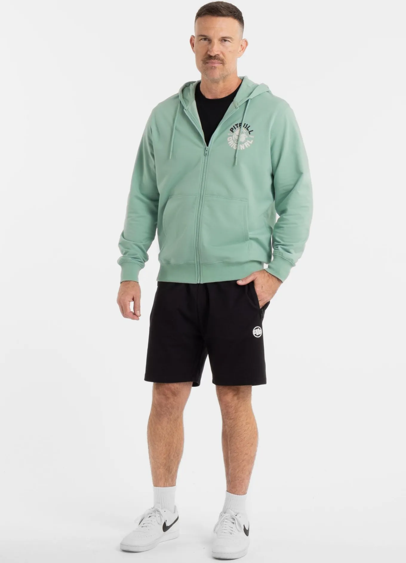 Men's Zip-up hoodie DOG SD - Mint