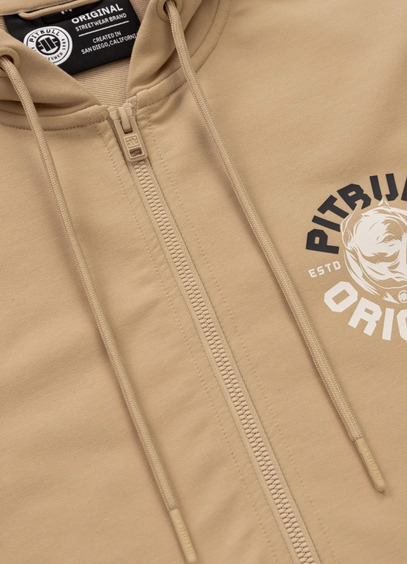 Men's Zip-up hoodie DOG SD - Light Sand