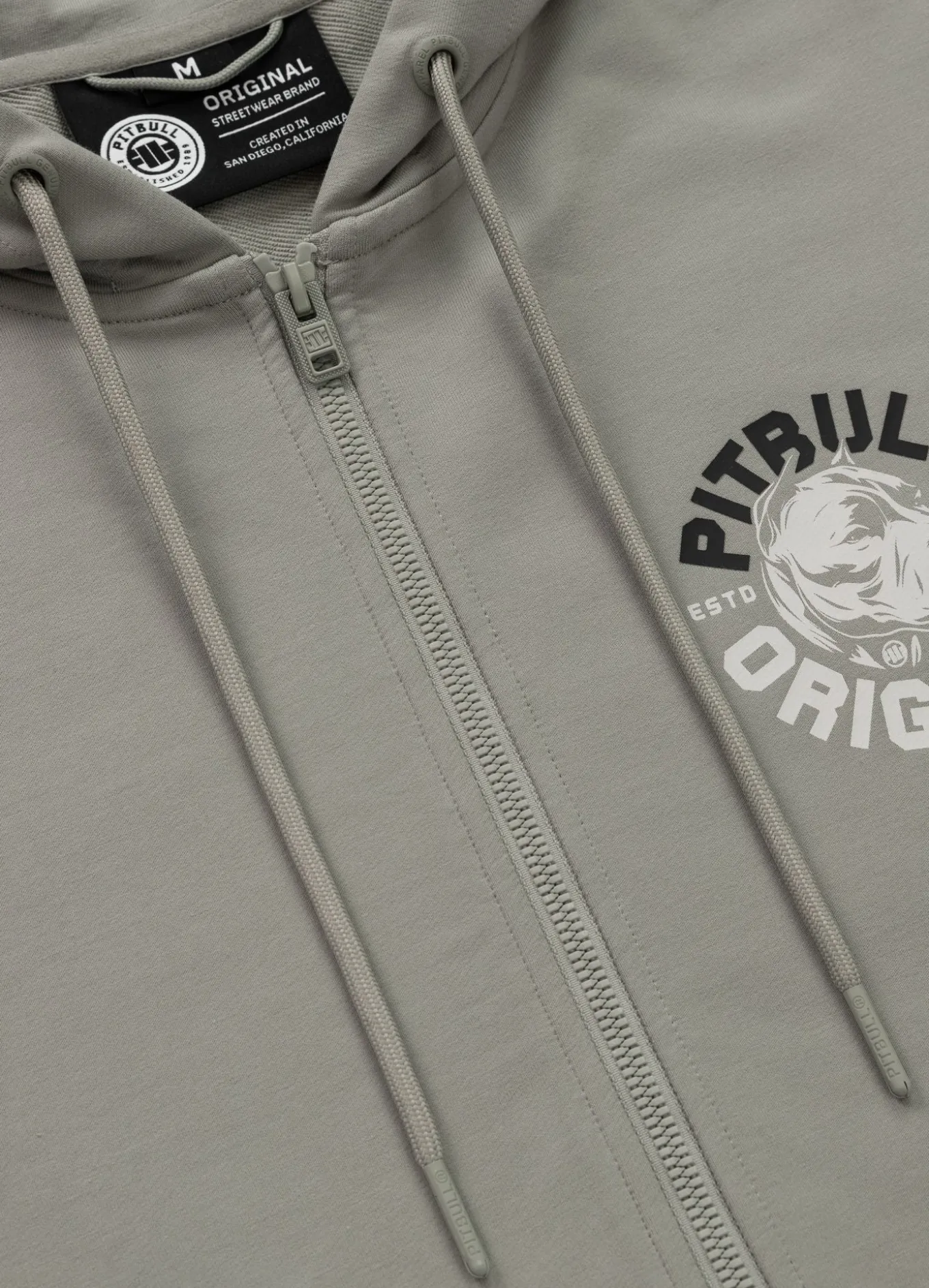 Men's Zip-up hoodie DOG SD - Dusty Salvia