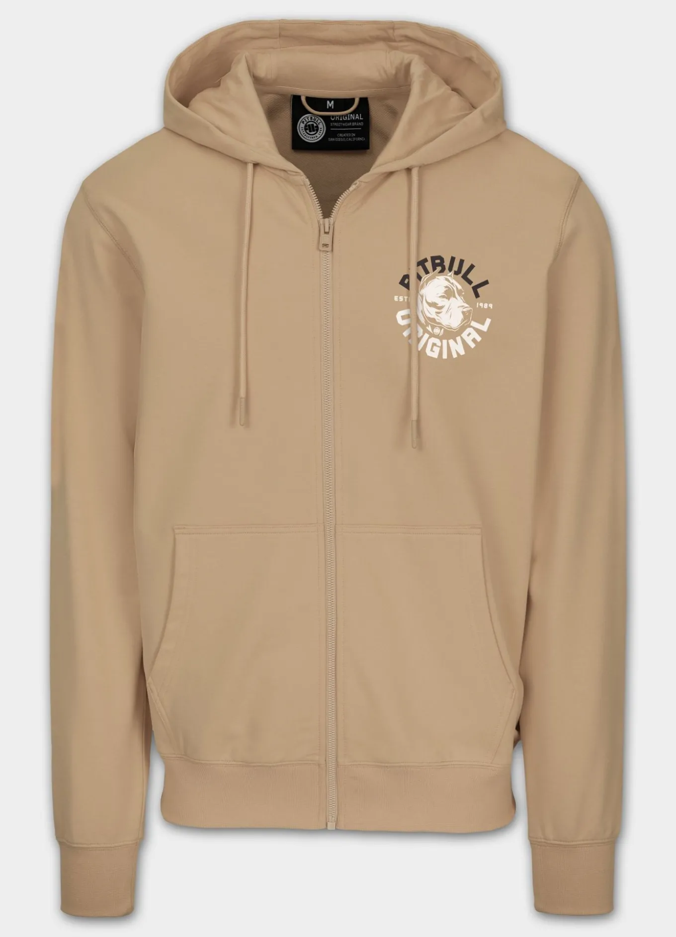 Men's Zip-up hoodie DOG SD - Light Sand