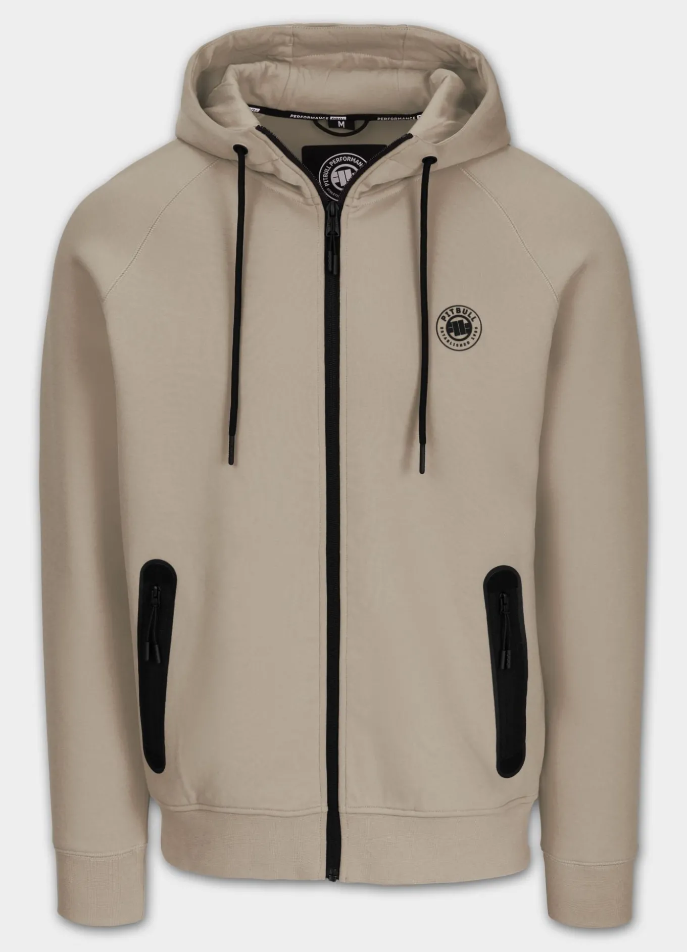 Men's Zip-up hoodie DOGWOOD - Dark sand