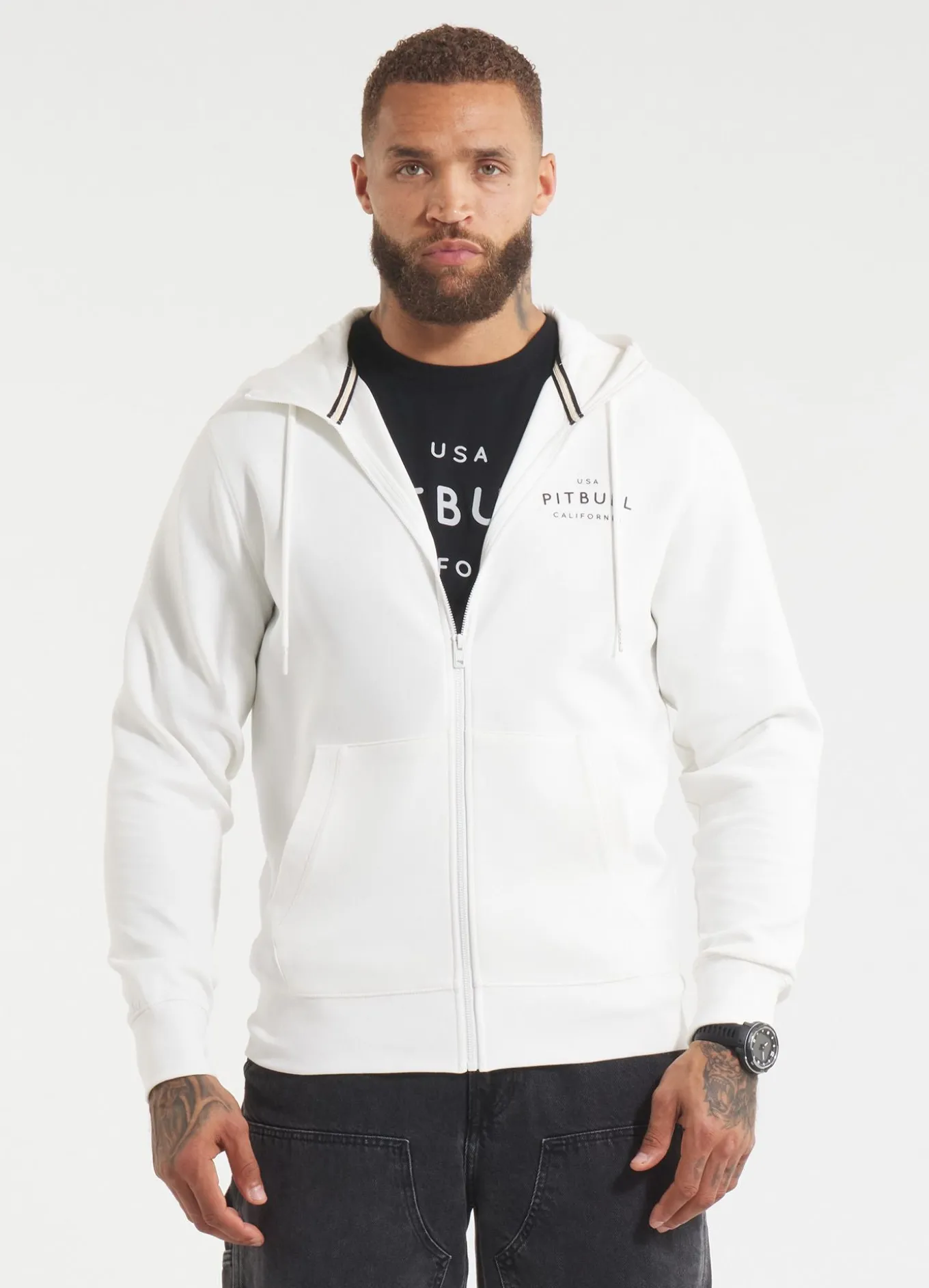 Men's Zip-up hoodie SAMPSON - Offwhite