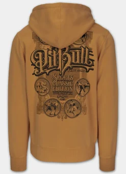 Men's Zip-up hoodie Washed MULTISPORT - Honey yellow