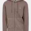 Men's Zip-up hoodie Washed Lancaster II - Burgundy