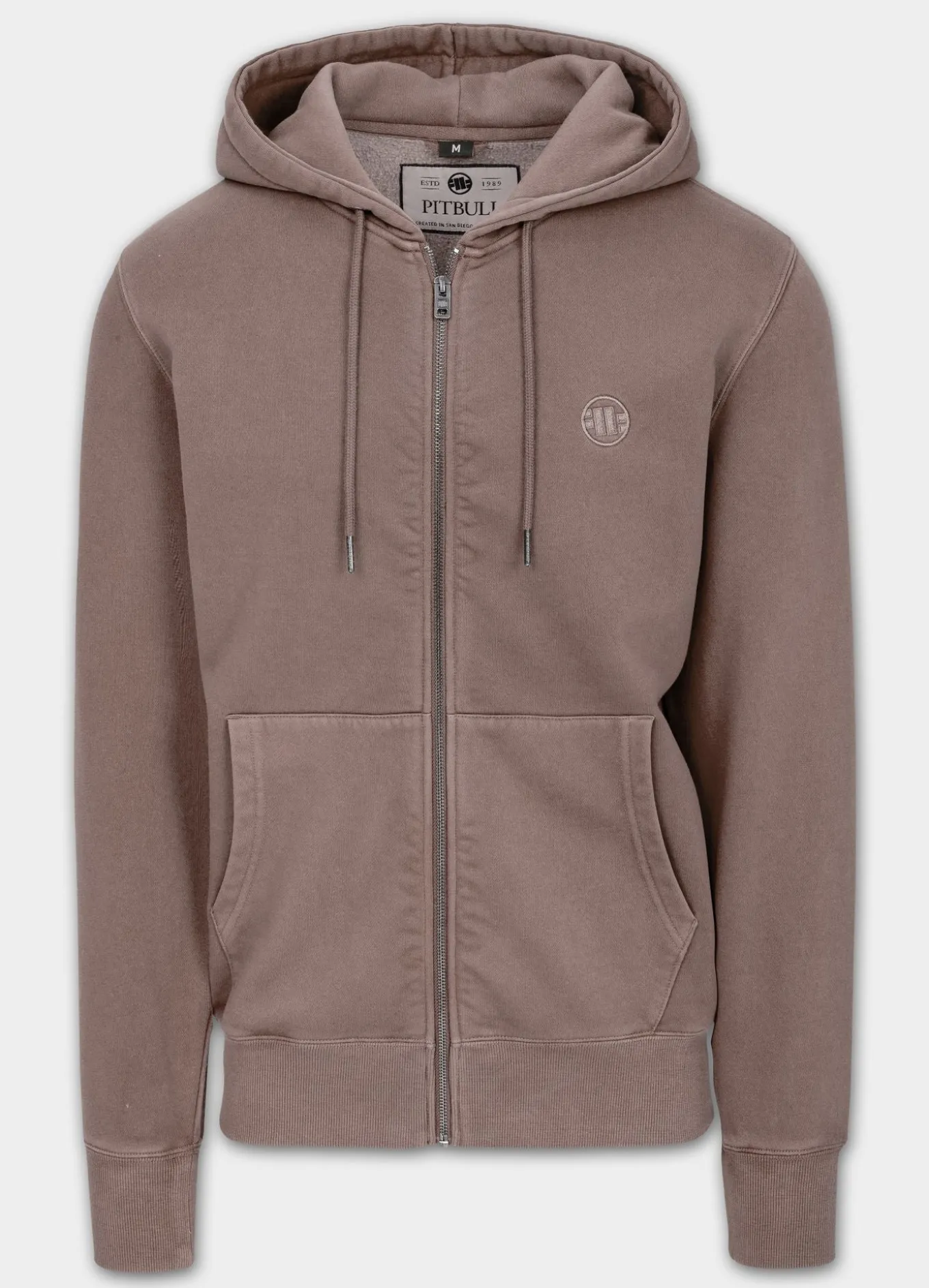 Men's Zip-up hoodie Washed Lancaster II - Burgundy