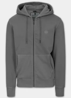 Men's Zip-up hoodie Washed Lancaster II - Gray