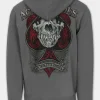 Men's Zip-up hoodie Washed ACE OF SPADES - Gray