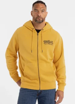Men's Zip-up hoodie Washed VINTAGE BJJ - Washed yellow