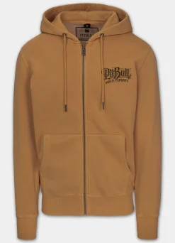 Men's Zip-up hoodie Washed MULTISPORT - Honey yellow