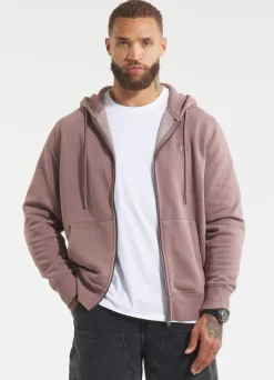 Men's Zip-up hoodie Washed Lancaster II - Burgundy
