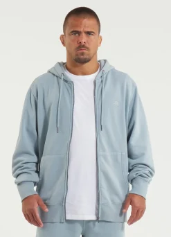 Men's Zip-up hoodie Washed Lancaster II - Washed blue