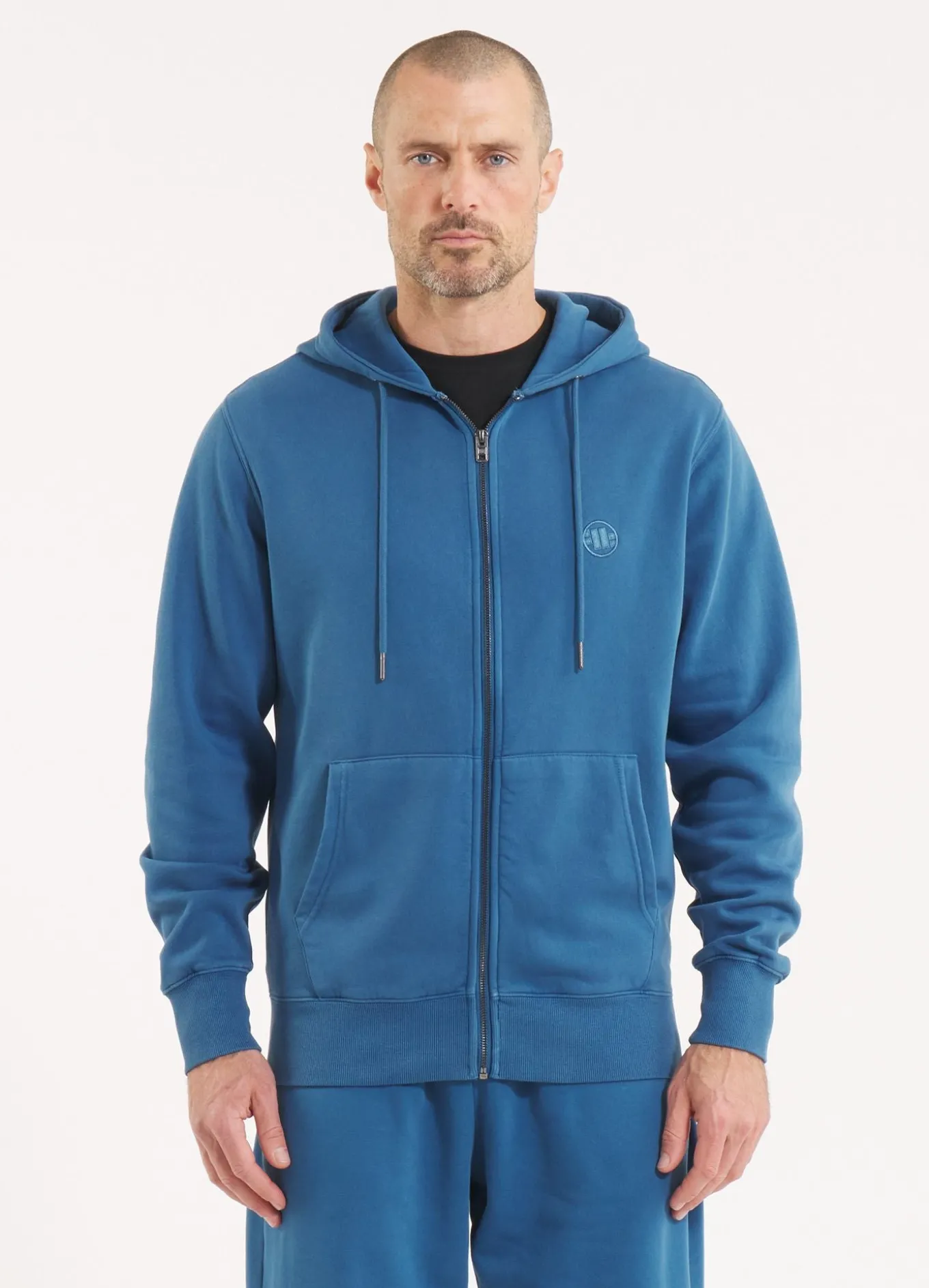 Men's Zip-up hoodie Washed Lancaster II - Shade blue