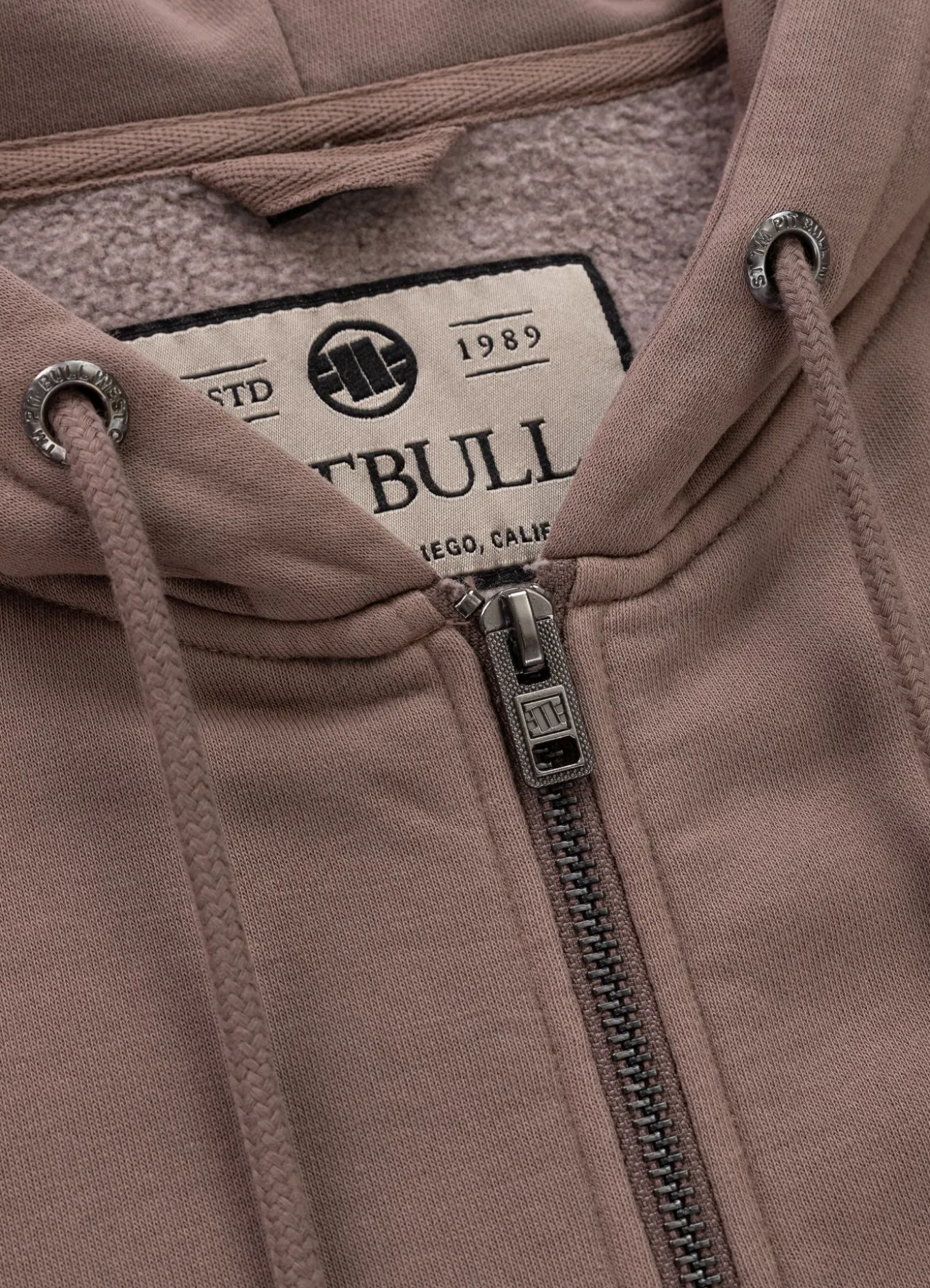 Men's Zip-up hoodie Washed Lancaster II - Burgundy