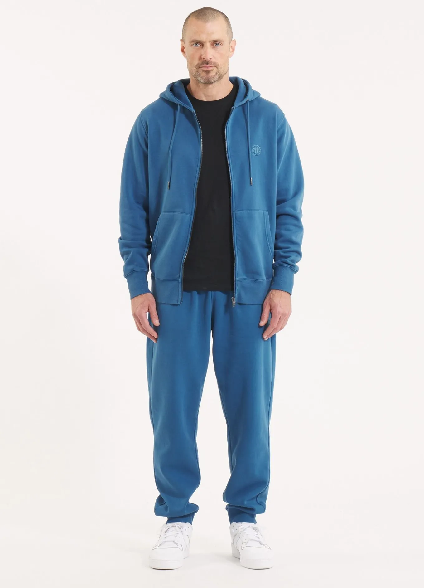 Men's Zip-up hoodie Washed Lancaster II - Shade blue