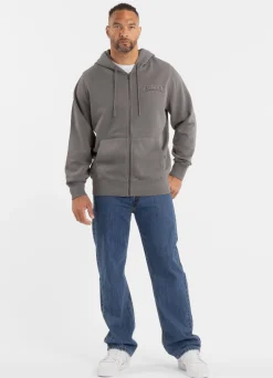 Men's Zip-up hoodie Washed ACE OF SPADES - Gray