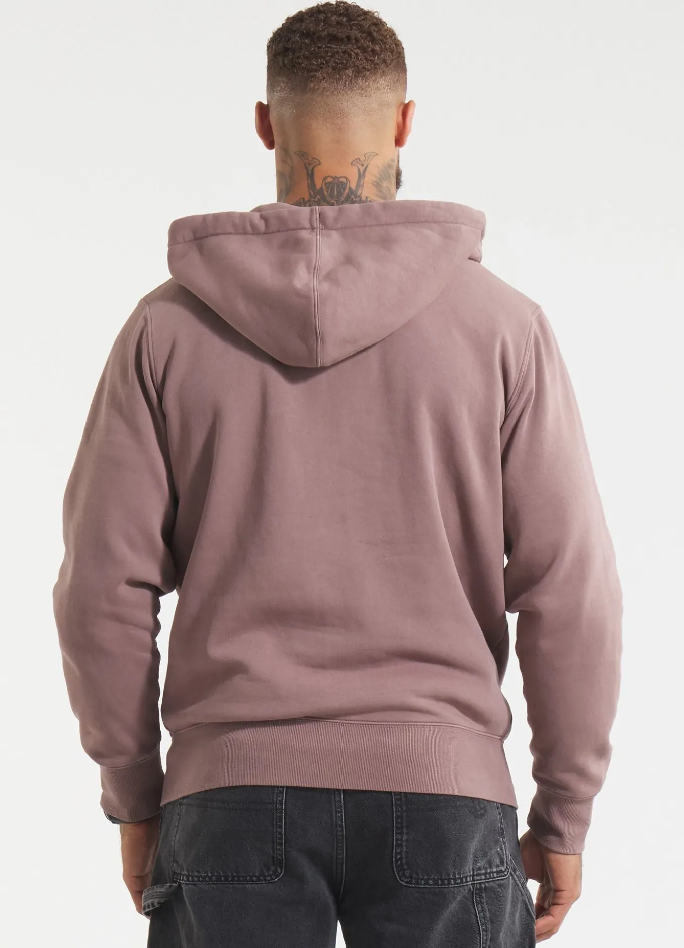 Men's Zip-up hoodie Washed Lancaster II - Burgundy