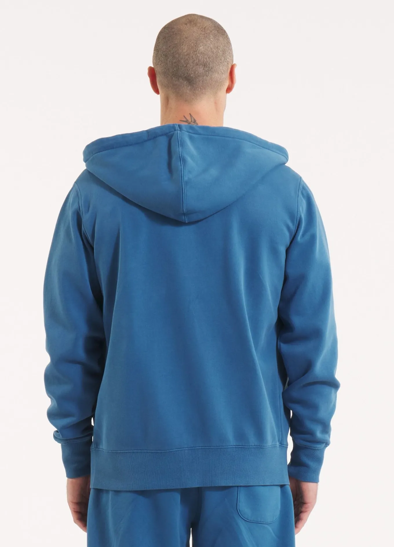 Men's Zip-up hoodie Washed Lancaster II - Shade blue