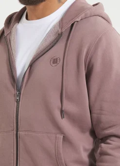 Men's Zip-up hoodie Washed Lancaster II - Burgundy