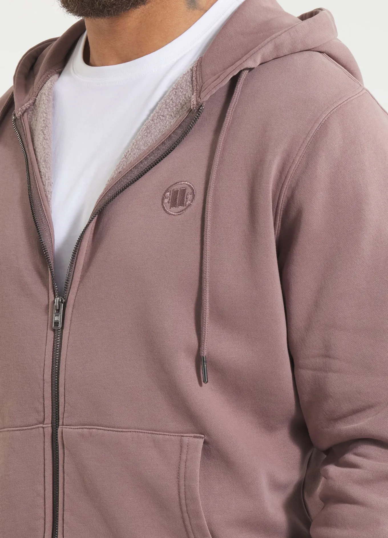 Men's Zip-up hoodie Washed Lancaster II - Burgundy