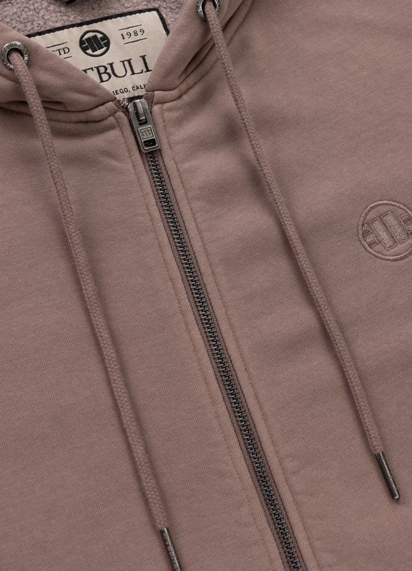 Men's Zip-up hoodie Washed Lancaster II - Burgundy