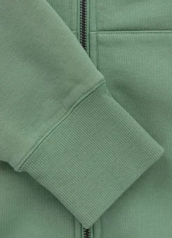 Men's Zip-up hoodie Washed Lancaster II - Sage green