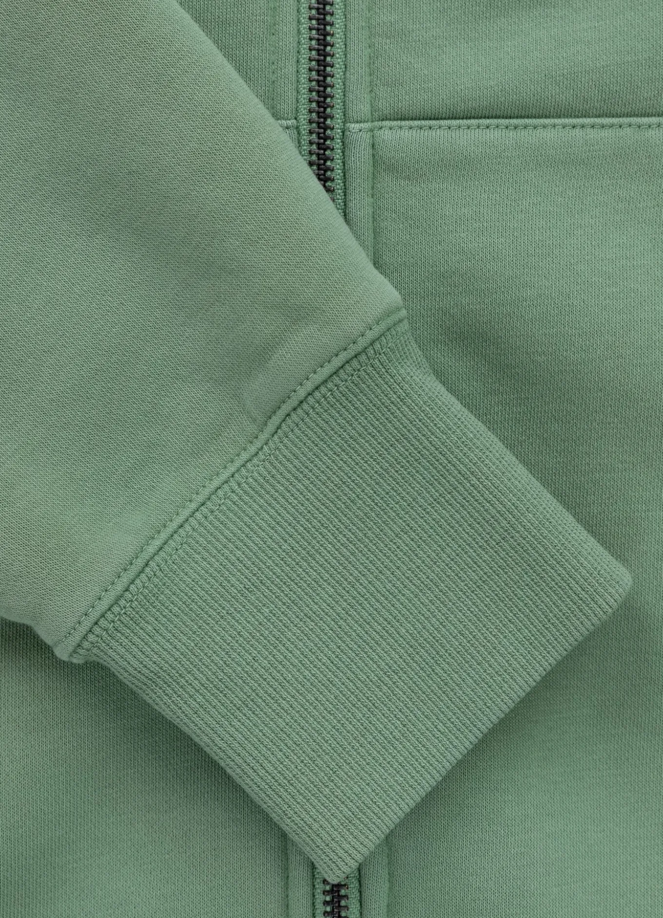 Men's Zip-up hoodie Washed Lancaster II - Sage green