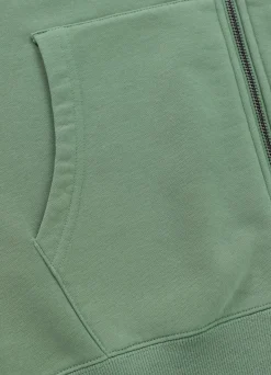 Men's Zip-up hoodie Washed Lancaster II - Sage green