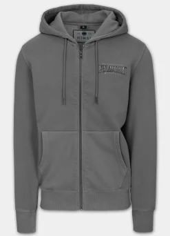 Men's Zip-up hoodie Washed ACE OF SPADES - Gray